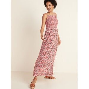 Old Navy Floral Smocked Fit & Flare Maxi Sundress